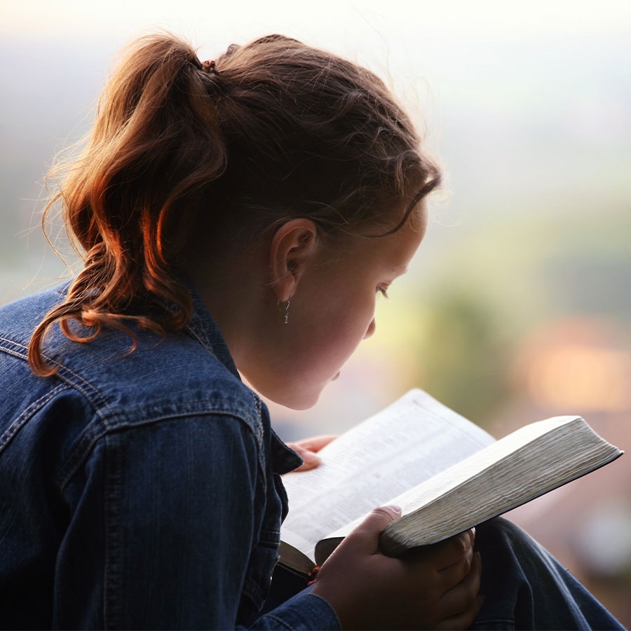 Girl reading book